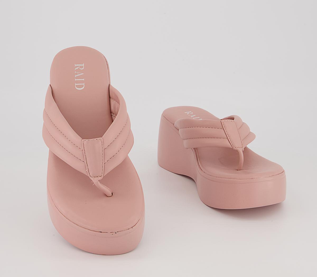 Raid Weylyn Cross Strap Wedges Raid Weylyn Cross Strap Wedges Pink