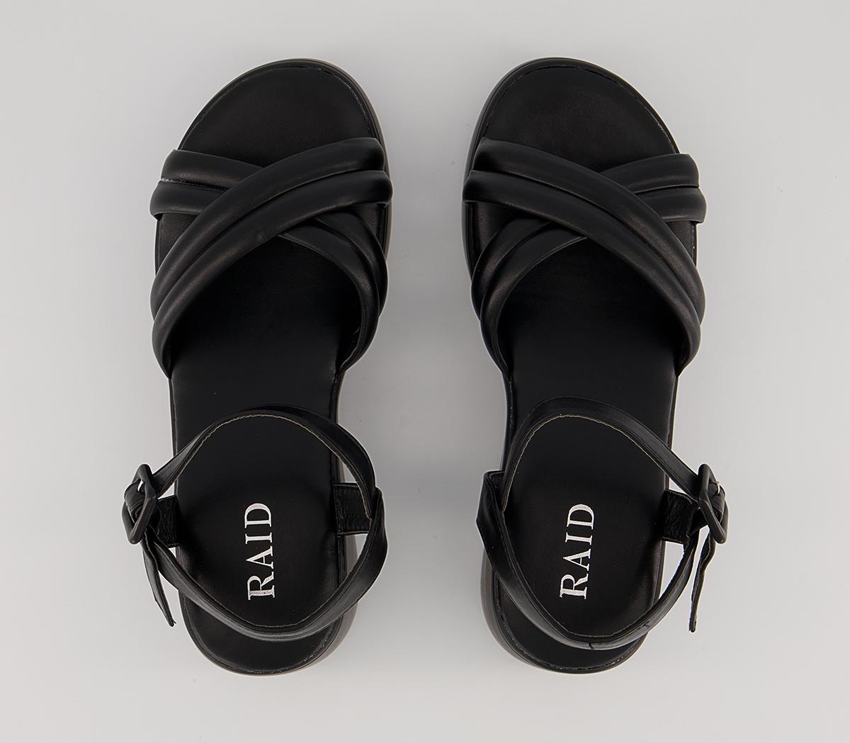 Raid Doria Ankle Strap Wedges Raid Doria Ankle Strap Wedges Black