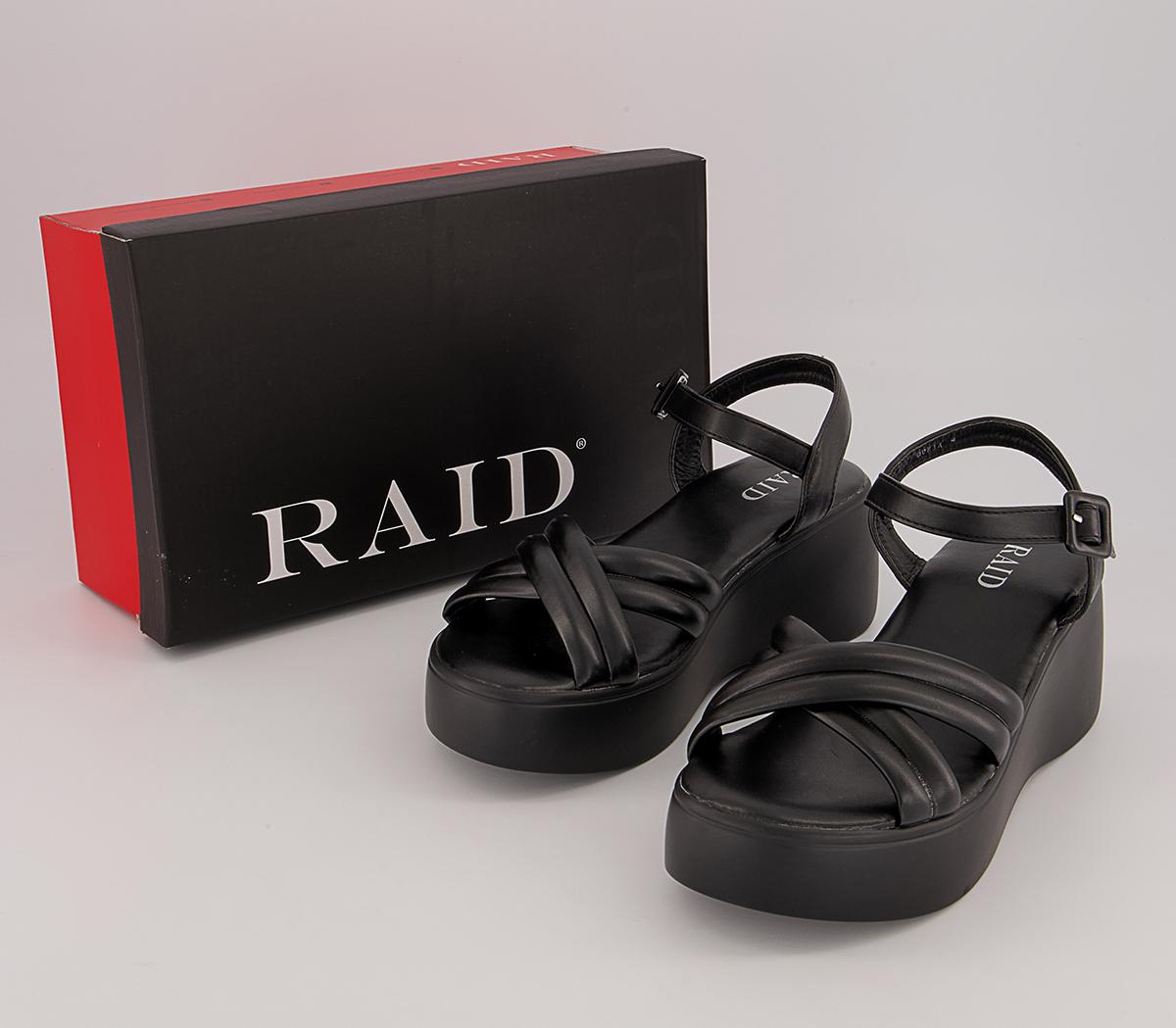 Raid Doria Ankle Strap Wedges Raid Doria Ankle Strap Wedges Black