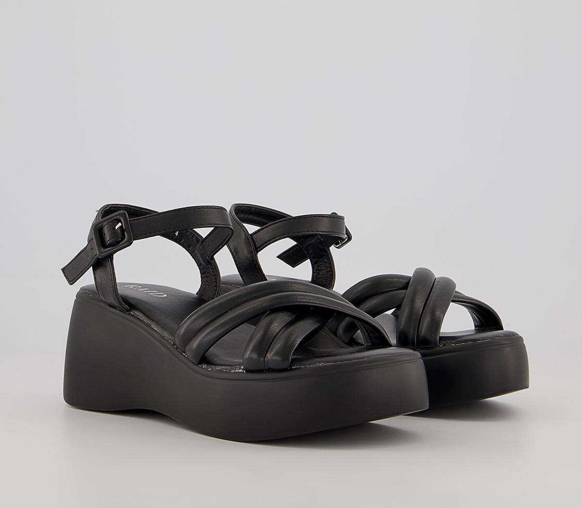 Raid Doria Ankle Strap Wedges Raid Doria Ankle Strap Wedges Black