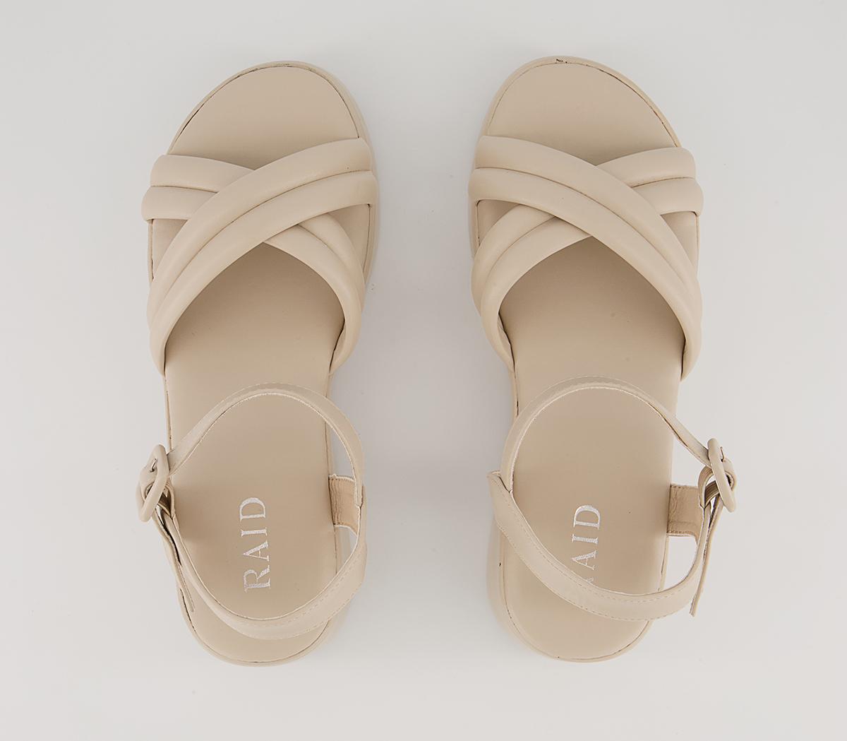 Raid Doria Ankle Strap Wedges Raid Doria Ankle Strap Wedges Nude