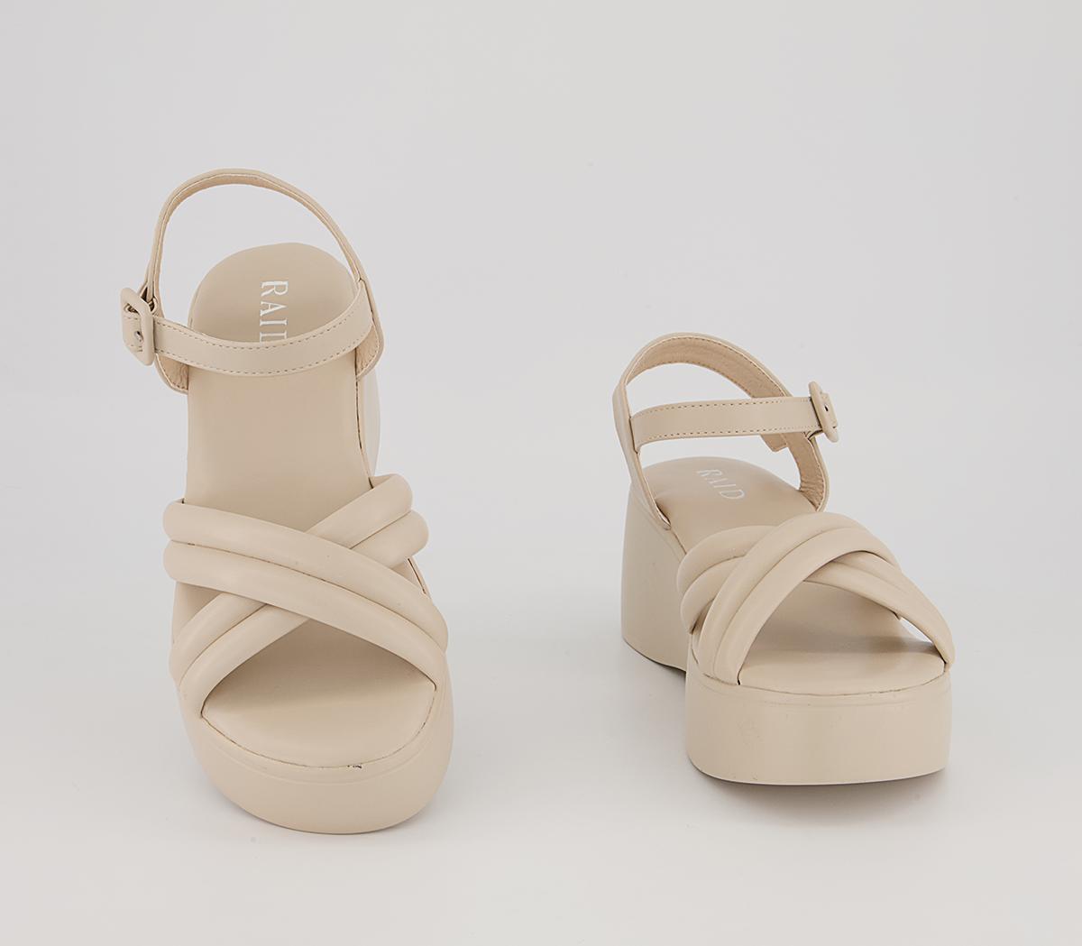 Raid Doria Ankle Strap Wedges Raid Doria Ankle Strap Wedges Nude