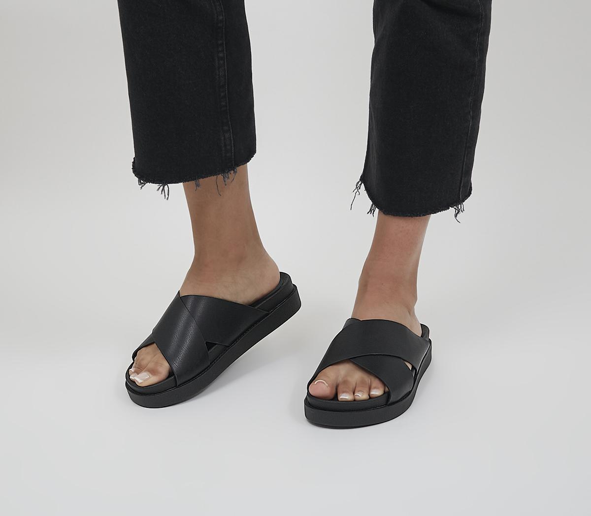 Cross strap sliders new arrivals