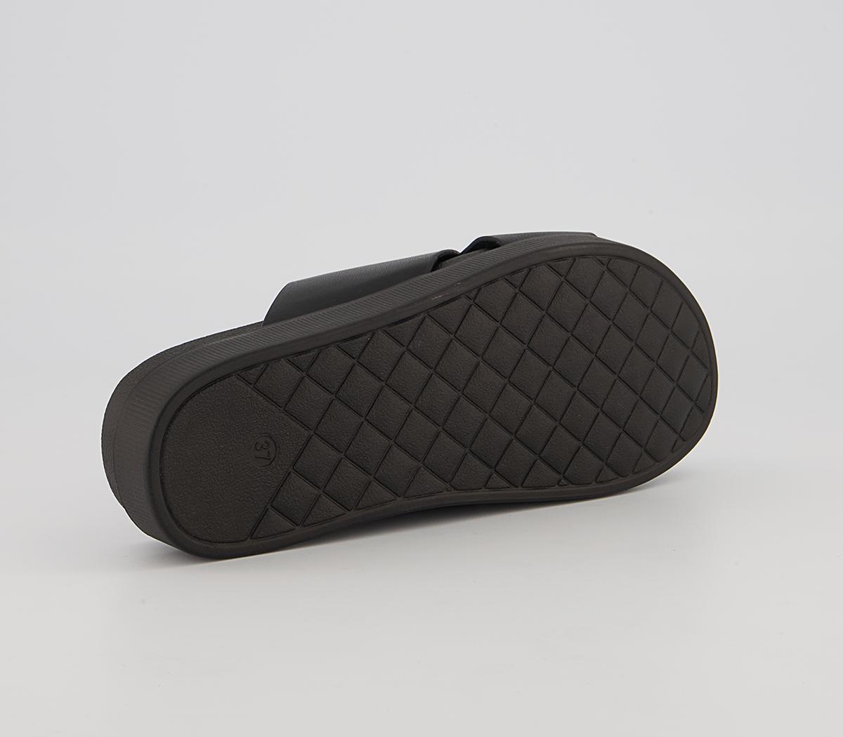 Raid Ainsley Cross Strap Slides Raid Ainsley Cross Strap Slides Black