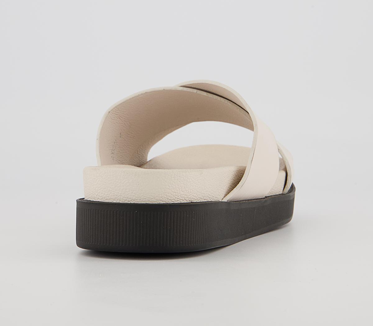 Raid Ainsley Cross Strap Slides Raid Ainsley Cross Strap Slides Cream
