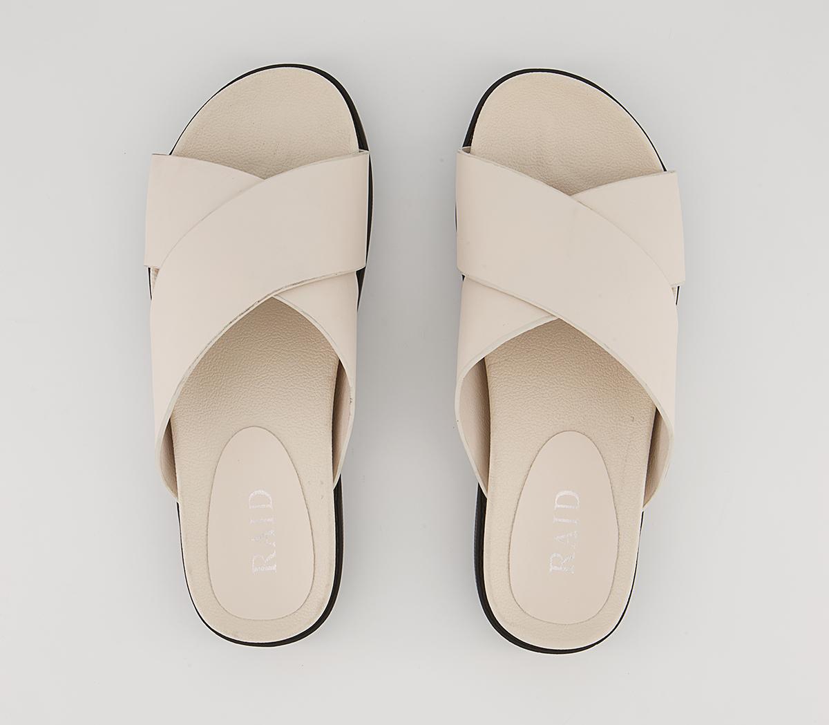 Raid Ainsley Cross Strap Slides Raid Ainsley Cross Strap Slides Cream
