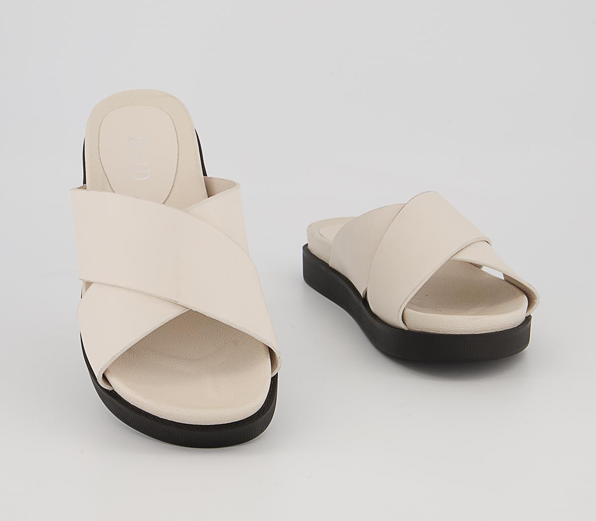 Raid Ainsley Cross Strap Slides Raid Ainsley Cross Strap Slides Cream