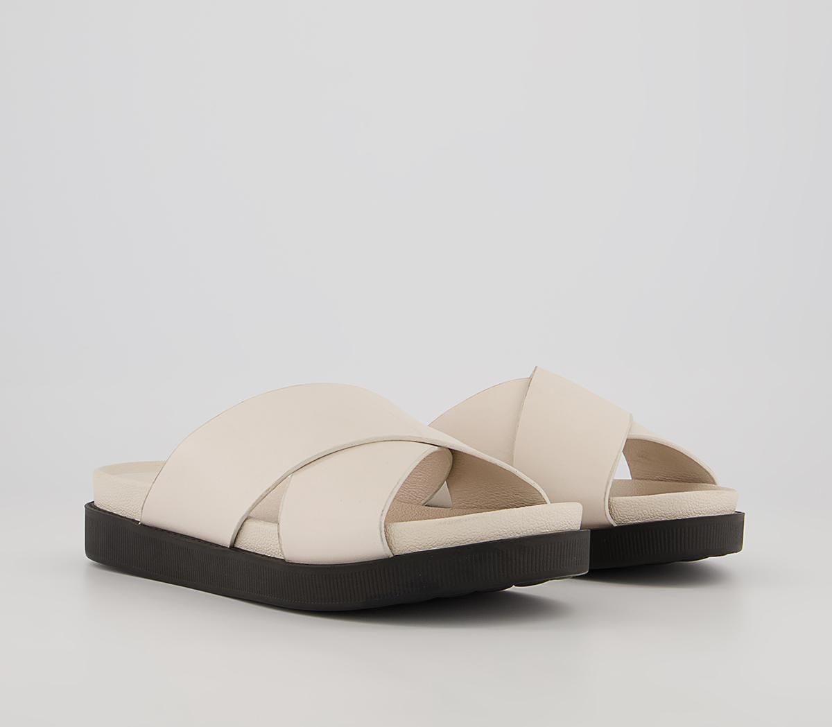 Raid Ainsley Cross Strap Slides Raid Ainsley Cross Strap Slides Cream
