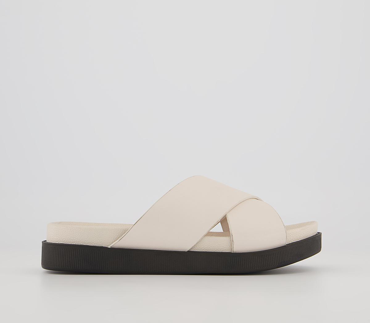 Raid Ainsley Cross Strap Slides Raid Ainsley Cross Strap Slides Cream