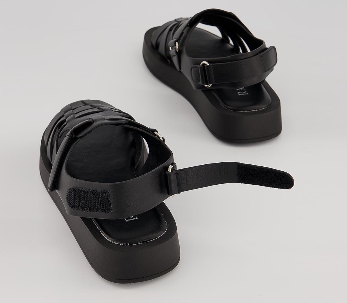 Raid Elissa Fisherman Sandals Raid Elissa Fisherman Sandals Black