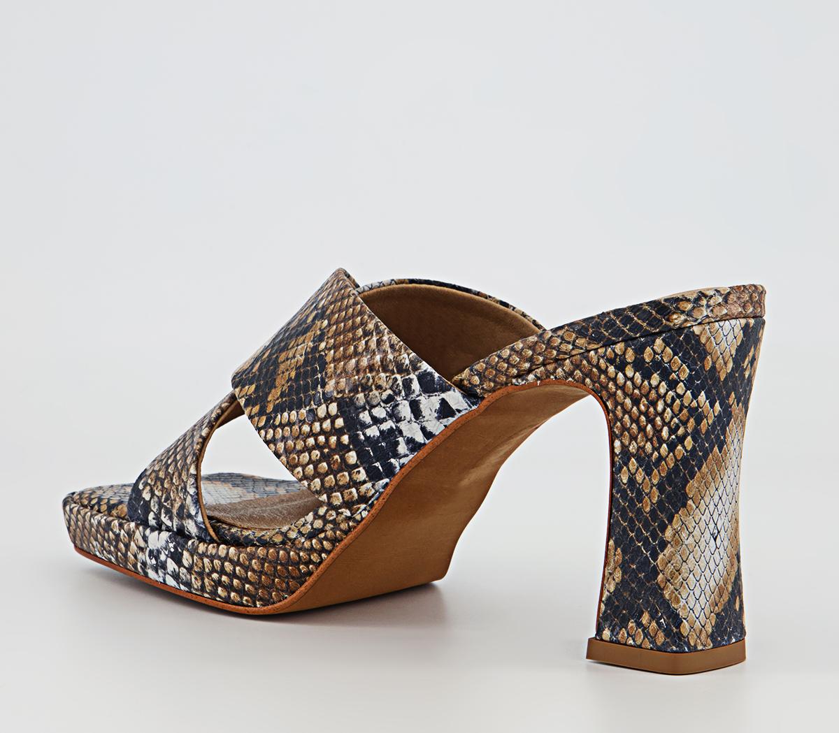 Office Houston Cross Strap Mule Platforms Office Houston Cross Strap Mule Platforms Snake Leather