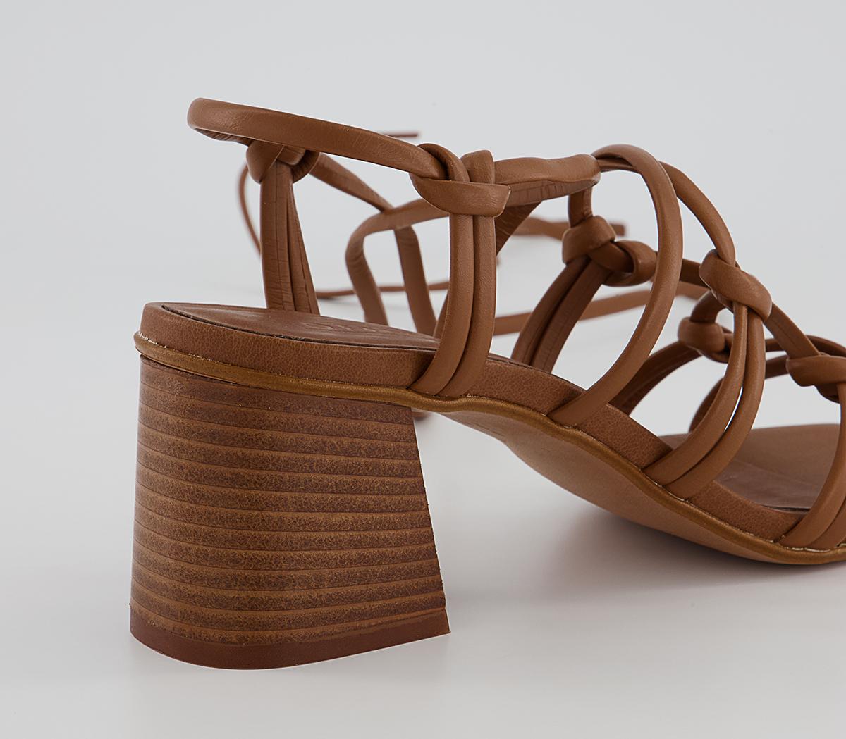 Office Mally Tie Up Block Heels Office Mally Tie Up Block Heels Tan Leather