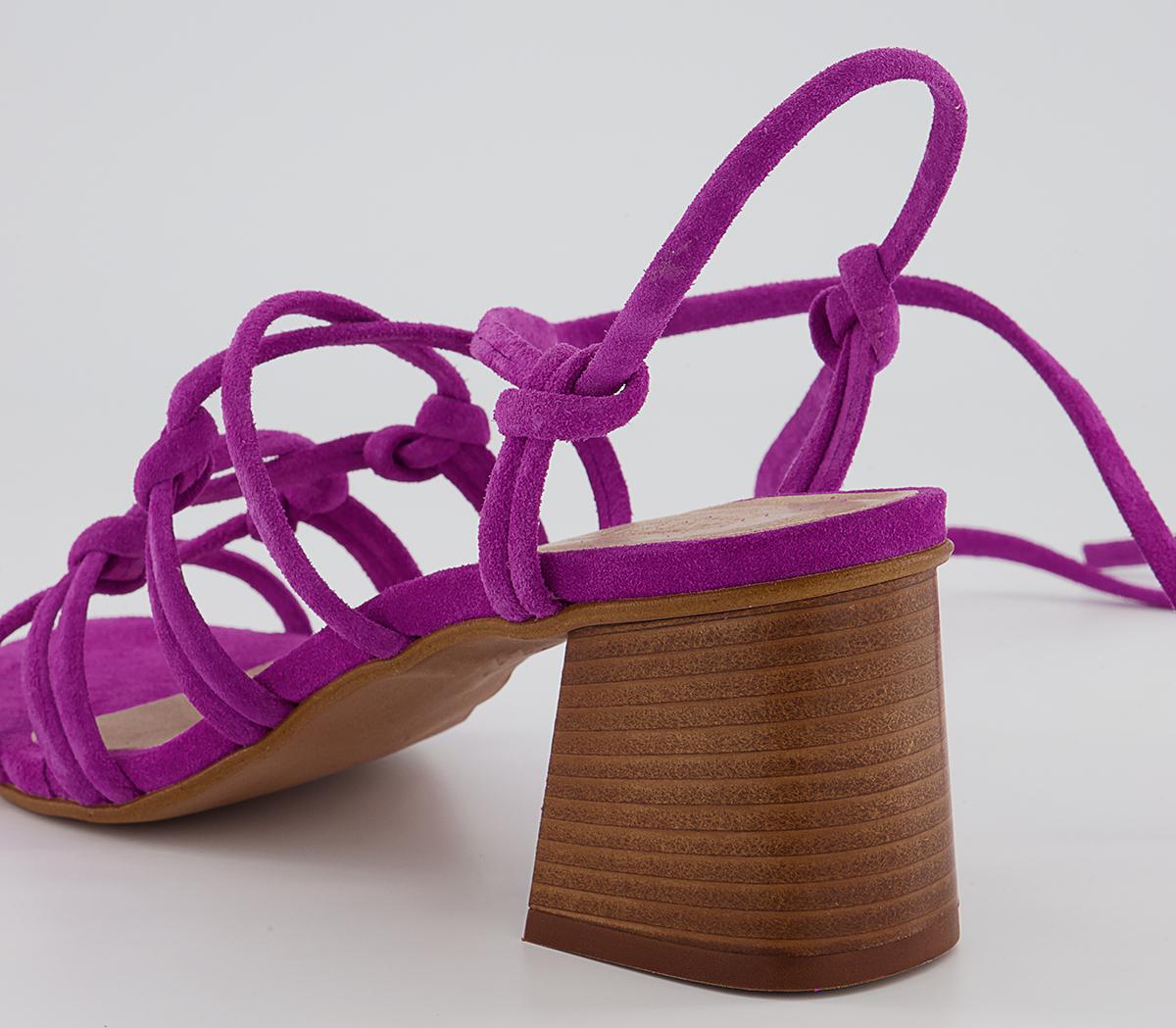 Office Mally Tie Up Block Heels Office Mally Tie Up Block Heels Pink Suede