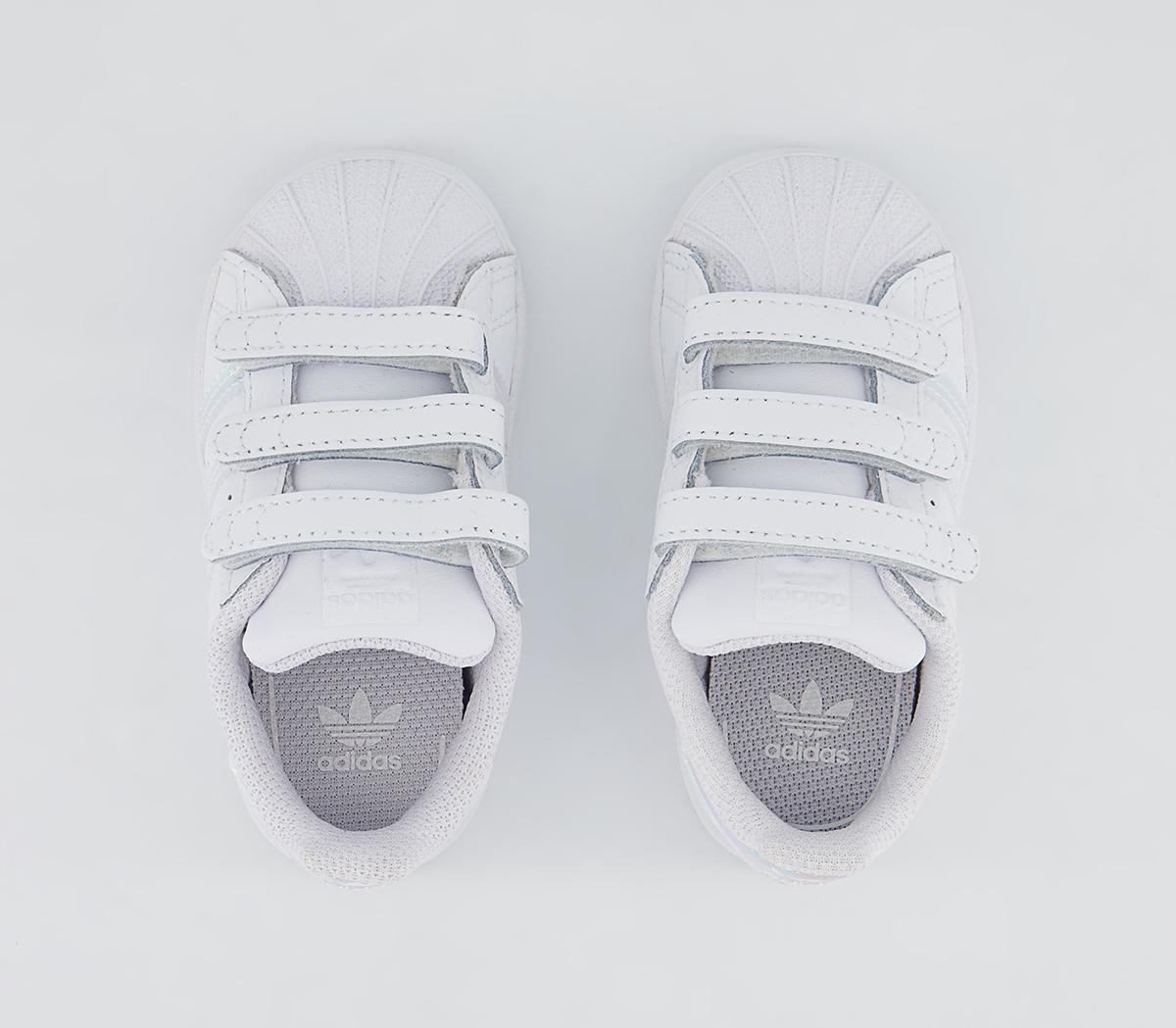 adidas Superstar Cf Infant Trainers adidas Superstar Cf Infant Trainers White Iridescent