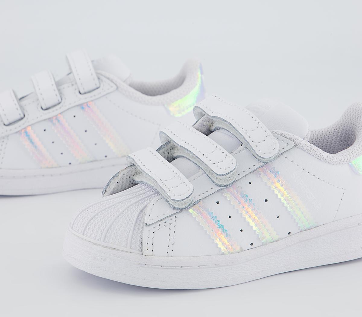 adidas Superstar Cf Infant Trainers adidas Superstar Cf Infant Trainers White Iridescent