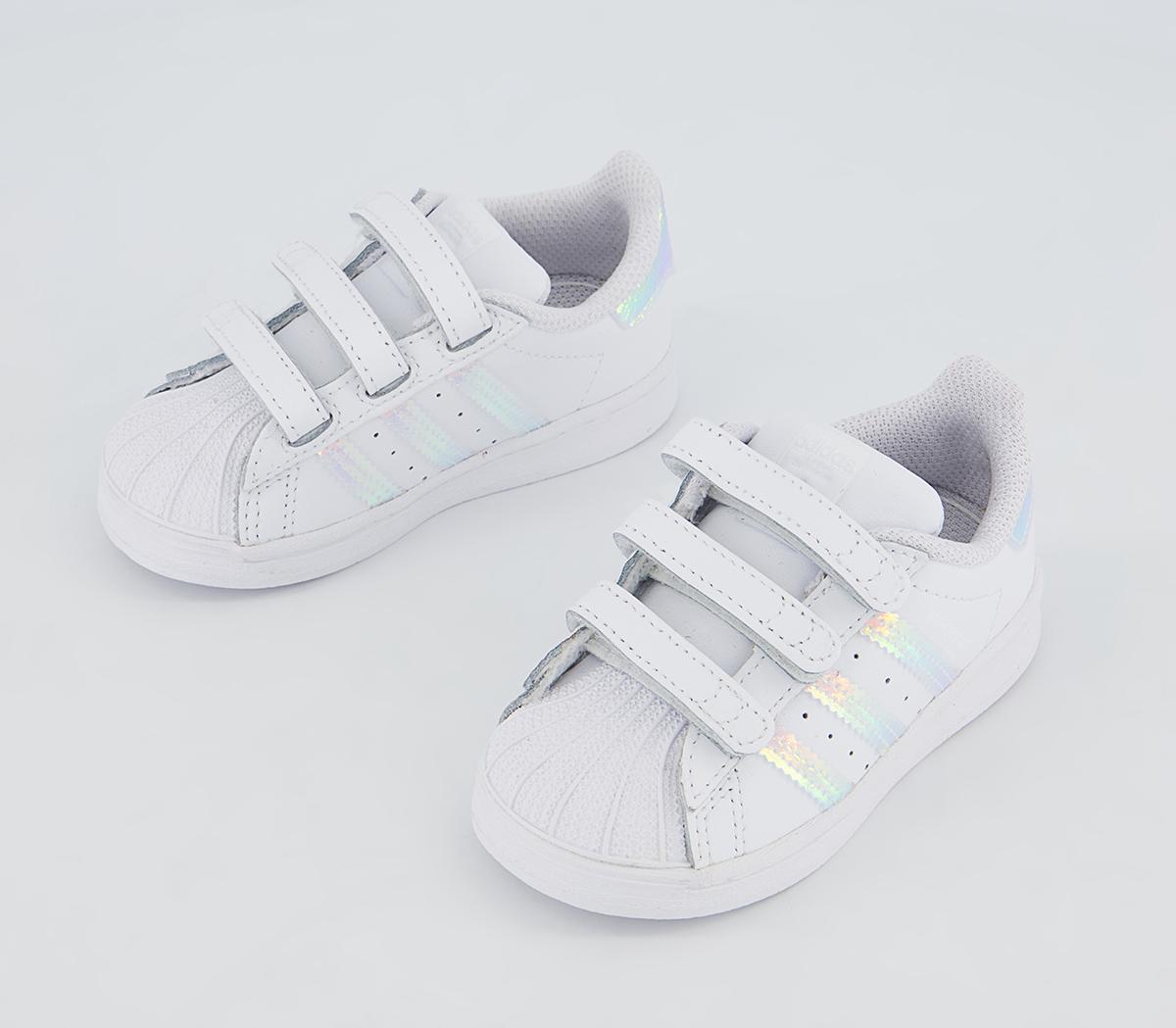 adidas Superstar Cf Infant Trainers adidas Superstar Cf Infant Trainers White Iridescent