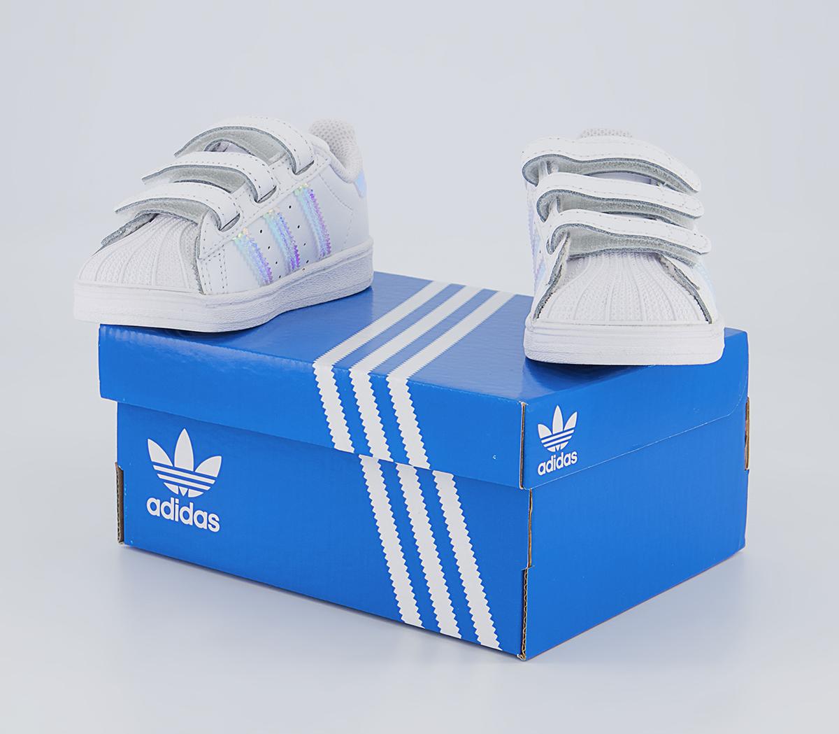 adidas Superstar Cf Infant Trainers adidas Superstar Cf Infant Trainers White Iridescent