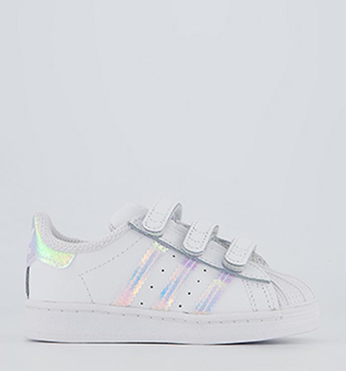 adidas Superstar Cf Infant Trainers White Iridescent