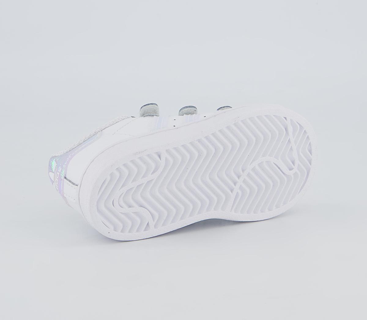 adidas Superstar Cf Infant Trainers adidas Superstar Cf Infant Trainers White Iridescent