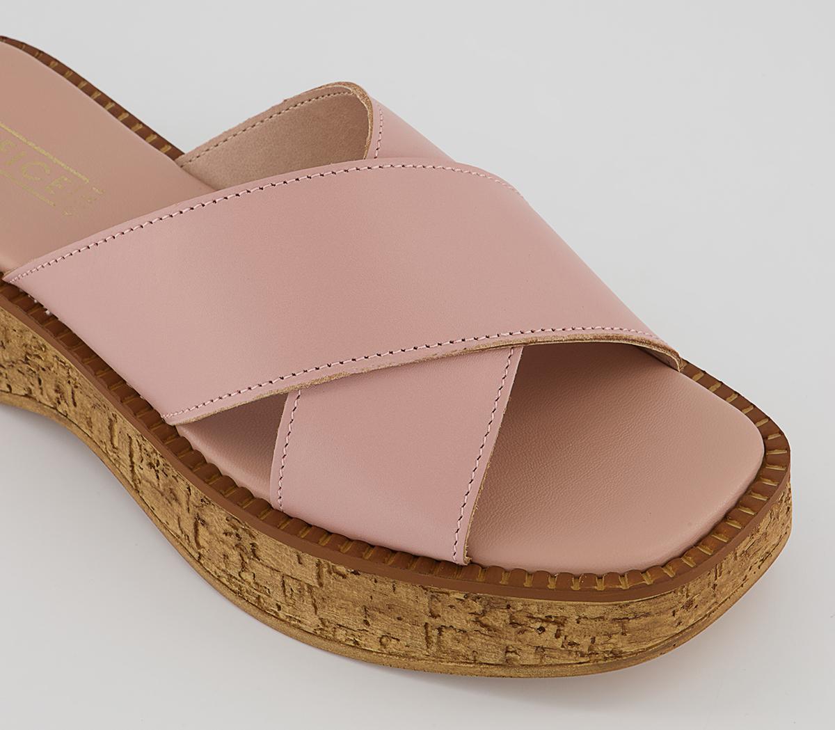Office Morag Cork Cross Strap Sandals Office Morag Cork Cross Strap Sandals Nude Leather
