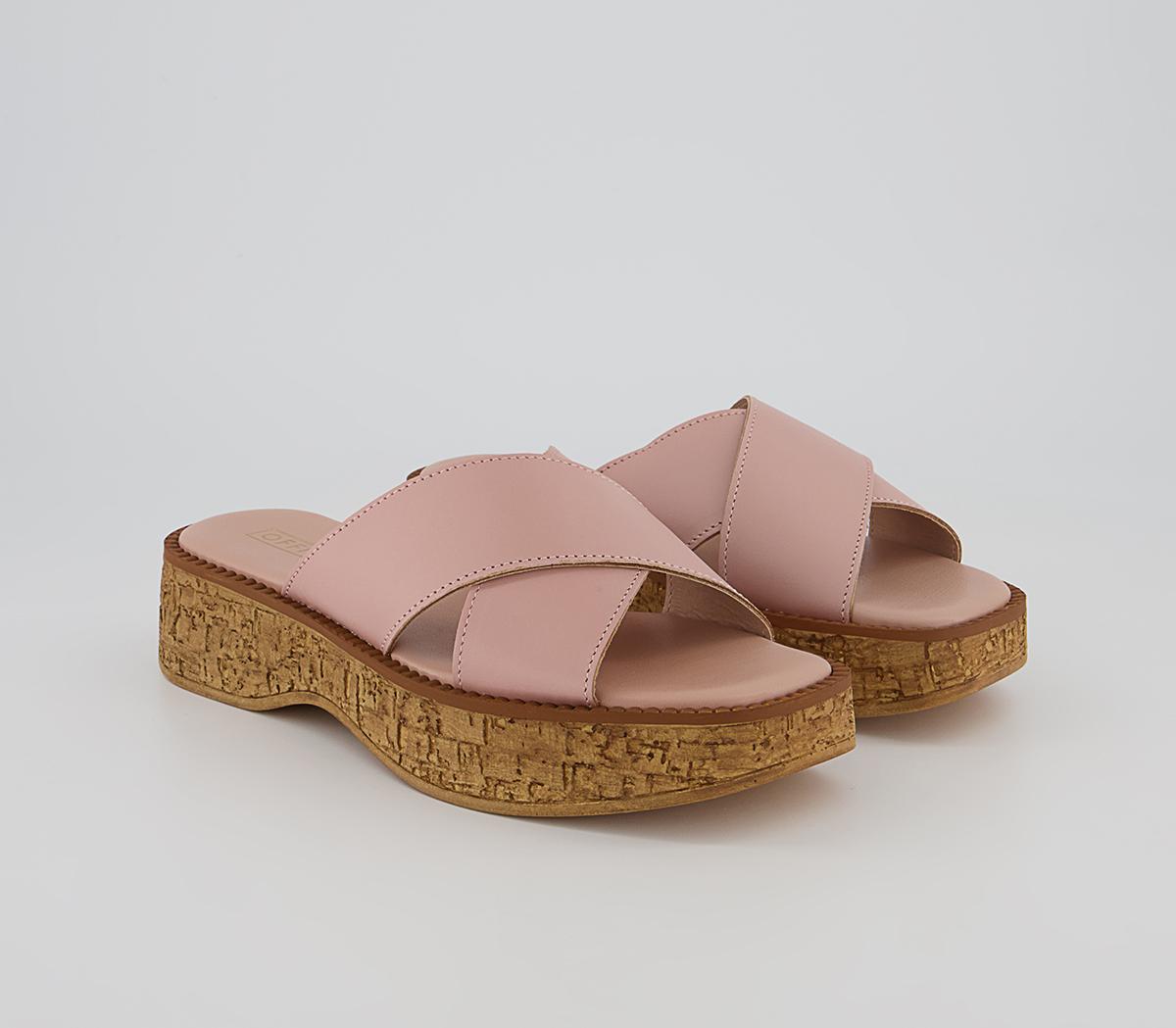 Office Morag Cork Cross Strap Sandals Office Morag Cork Cross Strap Sandals Nude Leather