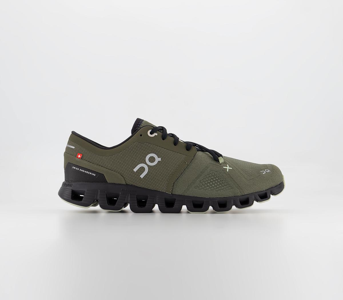 On RunningCloud X3 Trainers Olive Reseda