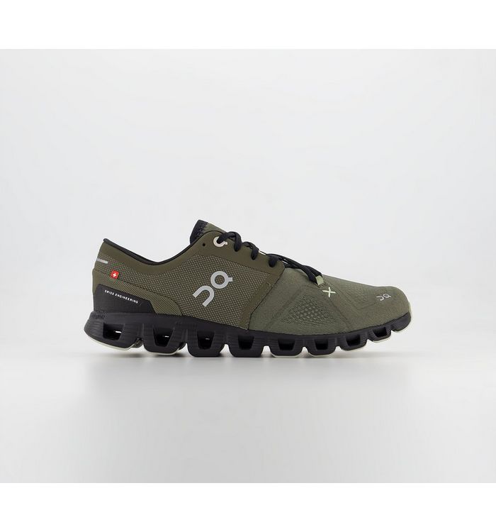 On Running Cloud X3 Trainers Olive Reseda In Green