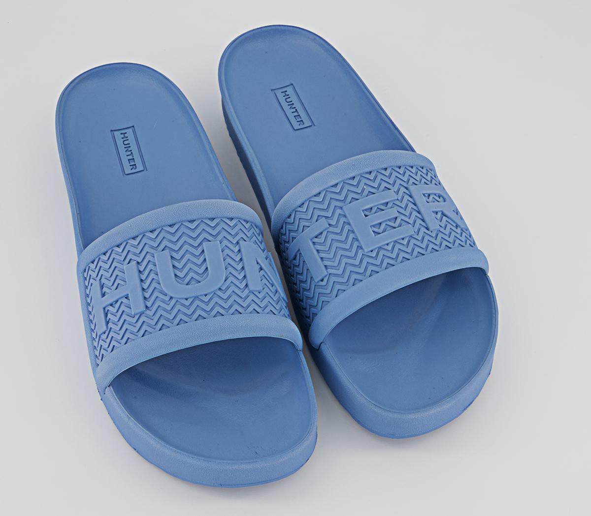 Hunter Bloom Algae Foam Sliders Stornoway Blue - Men’s Sandals