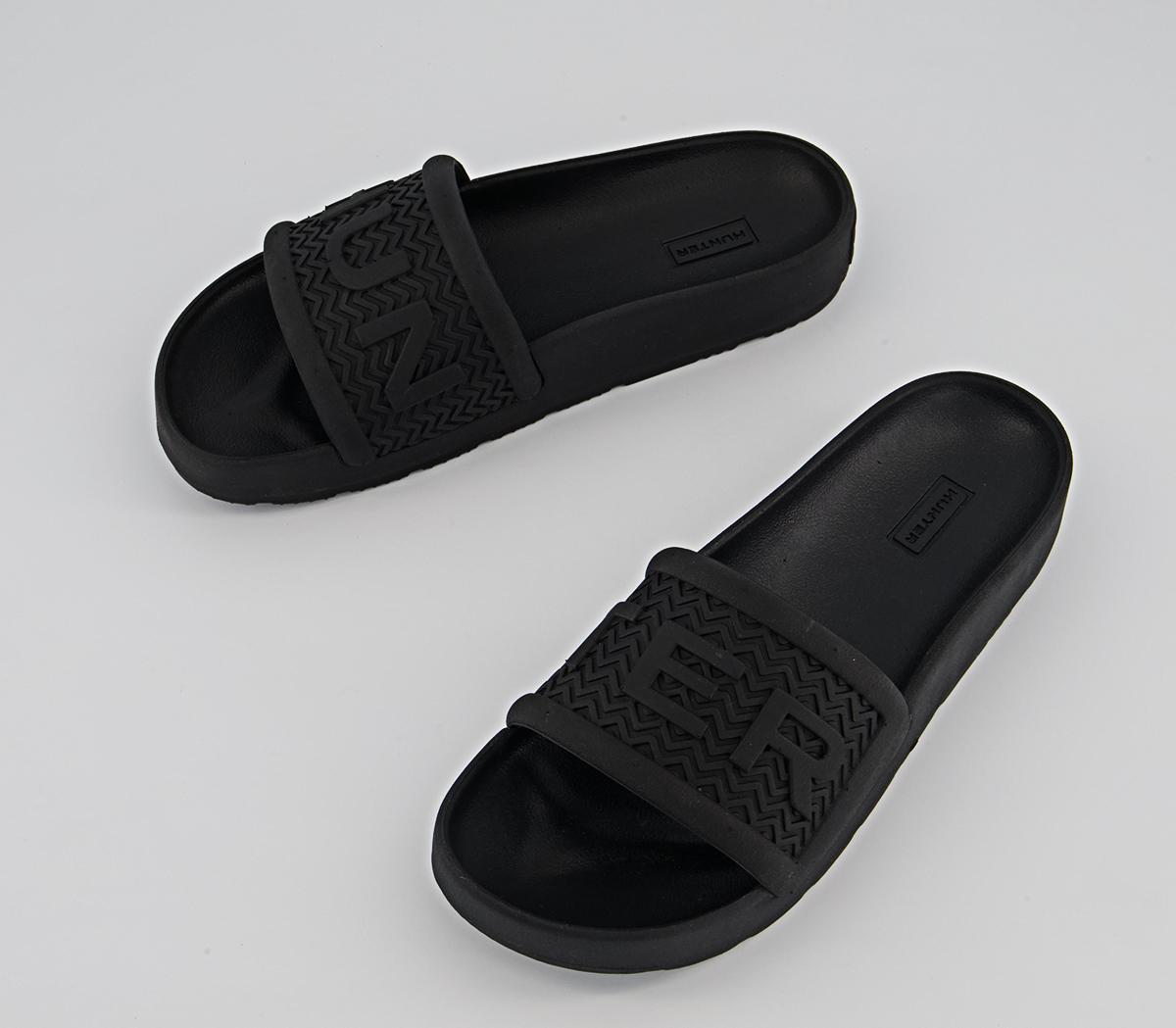 Hunter Bloom Algae Foam Sliders Hunter Bloom Algae Foam Sliders Black