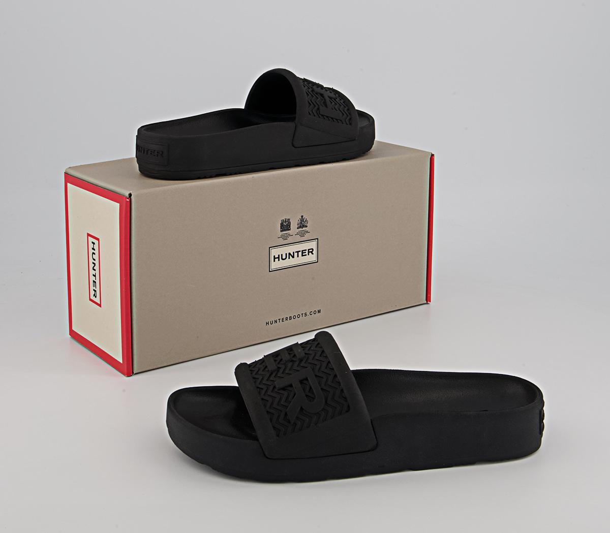Hunter Bloom Algae Foam Sliders Hunter Bloom Algae Foam Sliders Black