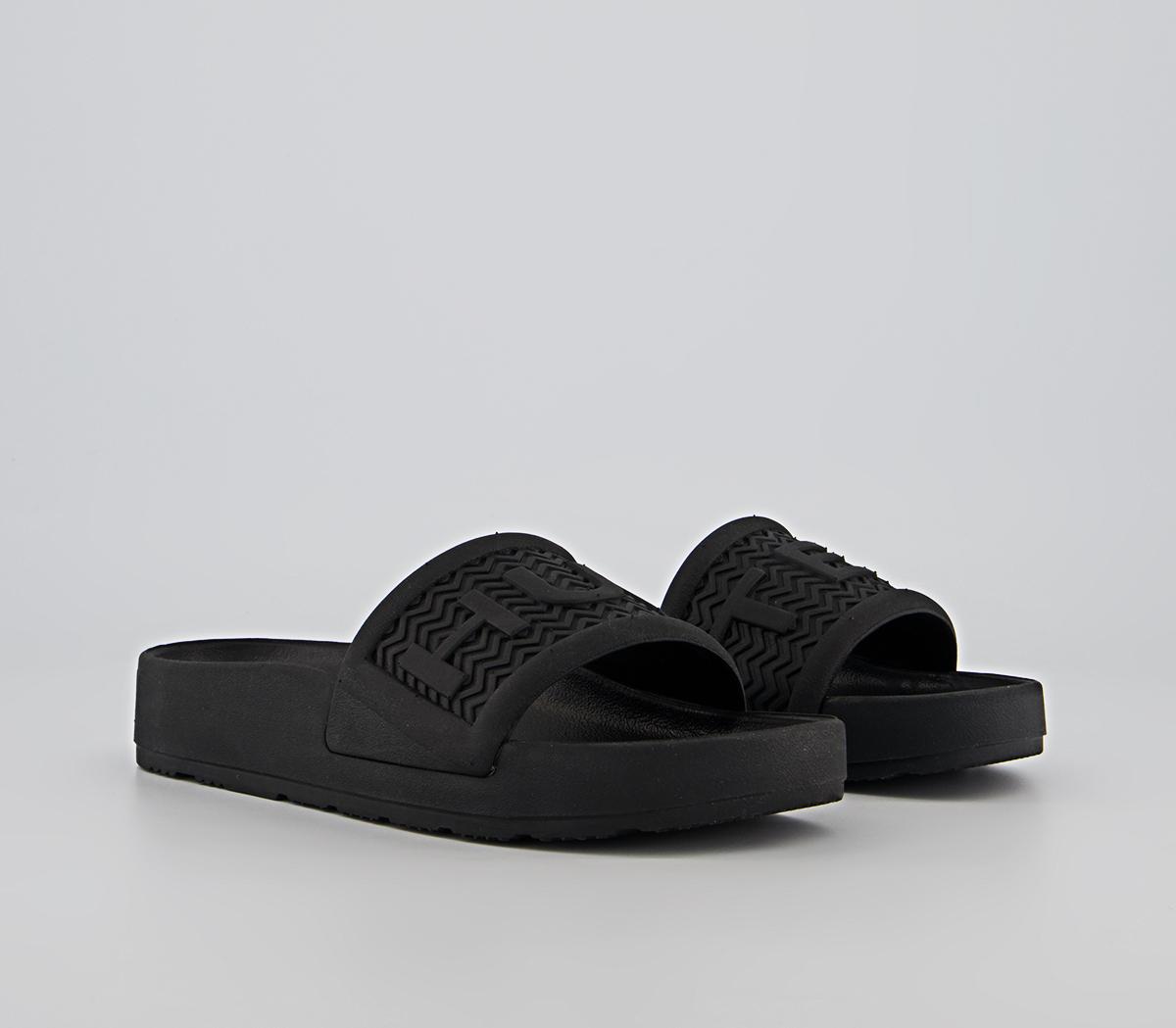 Hunter Bloom Algae Foam Sliders Hunter Bloom Algae Foam Sliders Black
