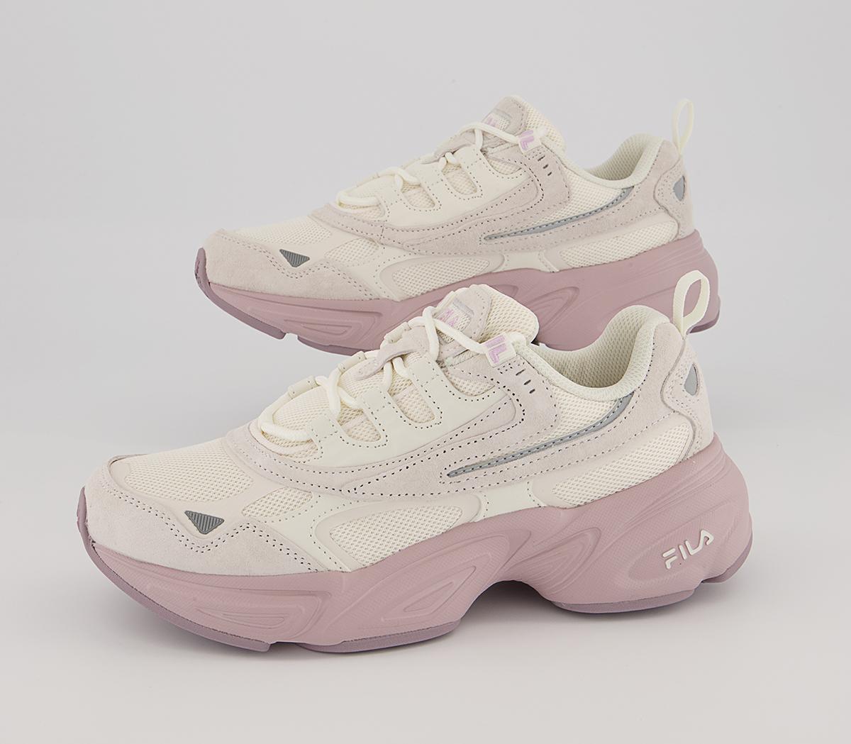 Fila Hypercube Trainers Snow White Burnished Lilac - Women's Trainers