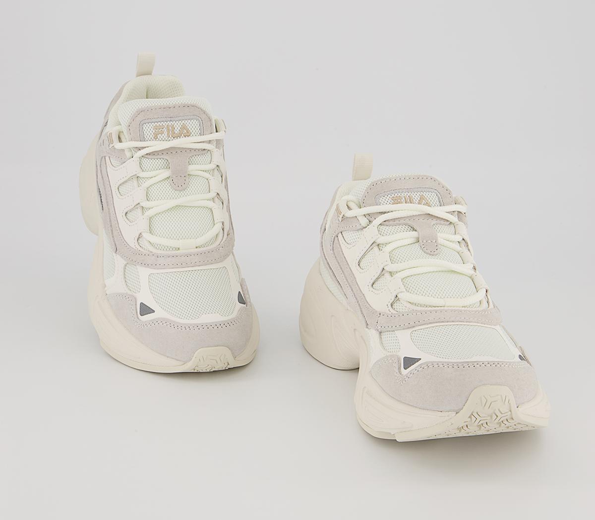 fila hypercube trainers in off white