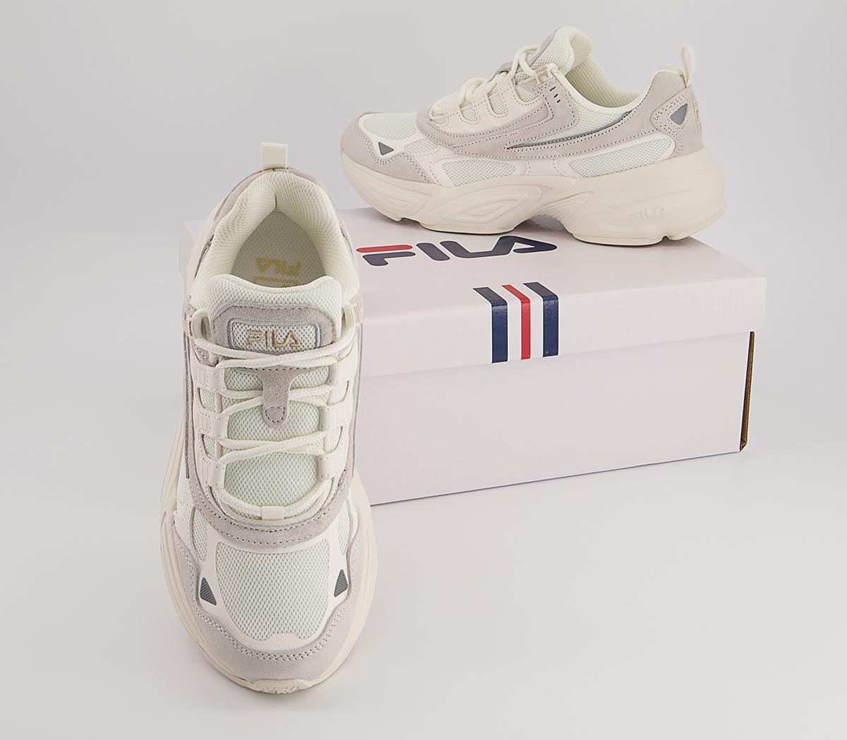 fila hypercube trainers in off white