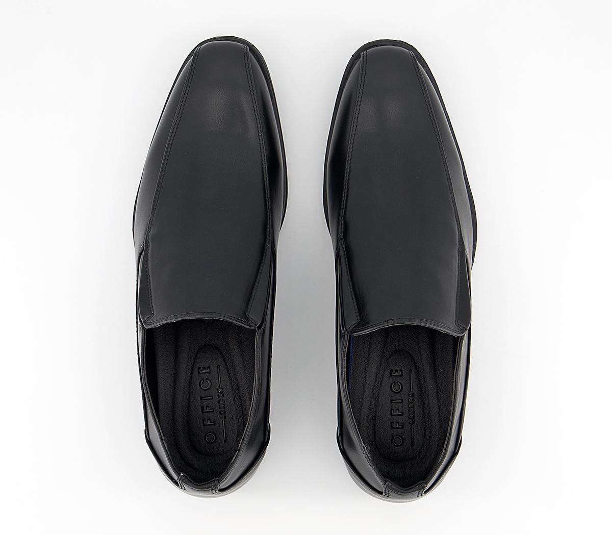 OFFICE Marv Tramline Slip On Shoes Black - Men’s Smart Shoes