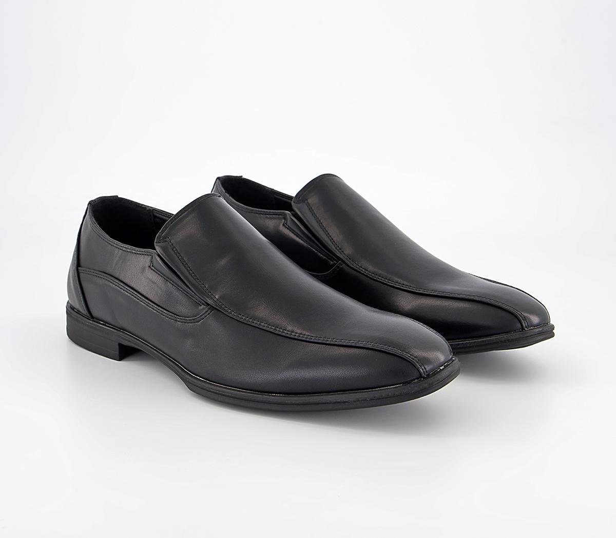 OFFICE Marv Tramline Slip On Shoes Black - Men’s Smart Shoes