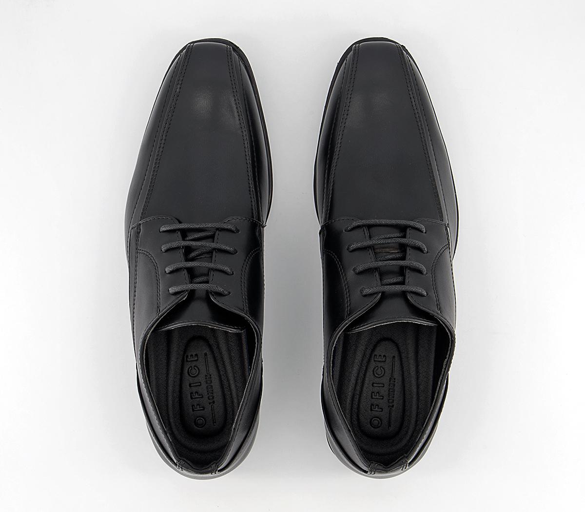 OFFICE Molton Tramline Derby Shoes Black - Men’s Smart Shoes