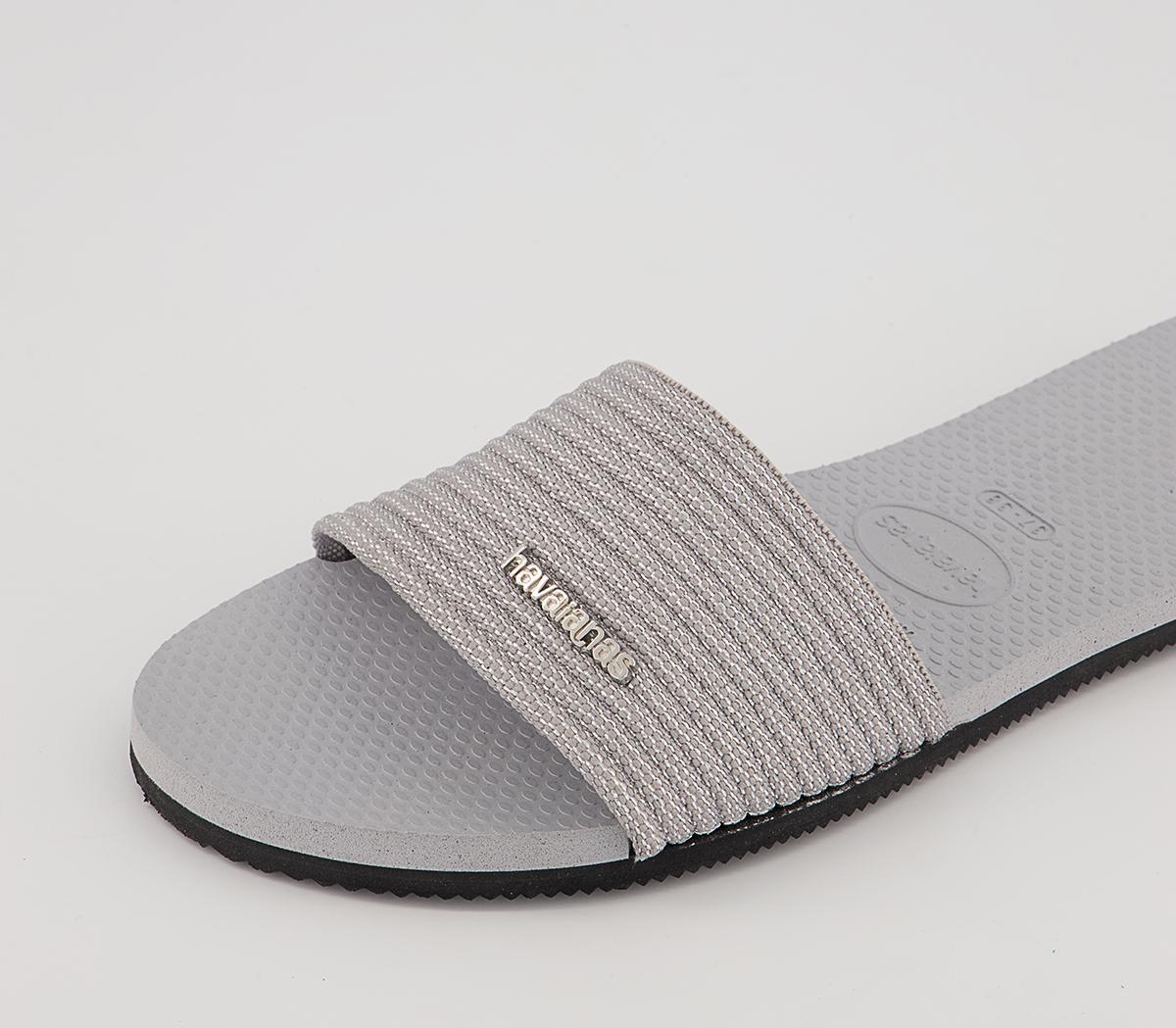 Havaianas You Malta Metallic Sliders Havaianas You Malta Metallic Sliders Grey