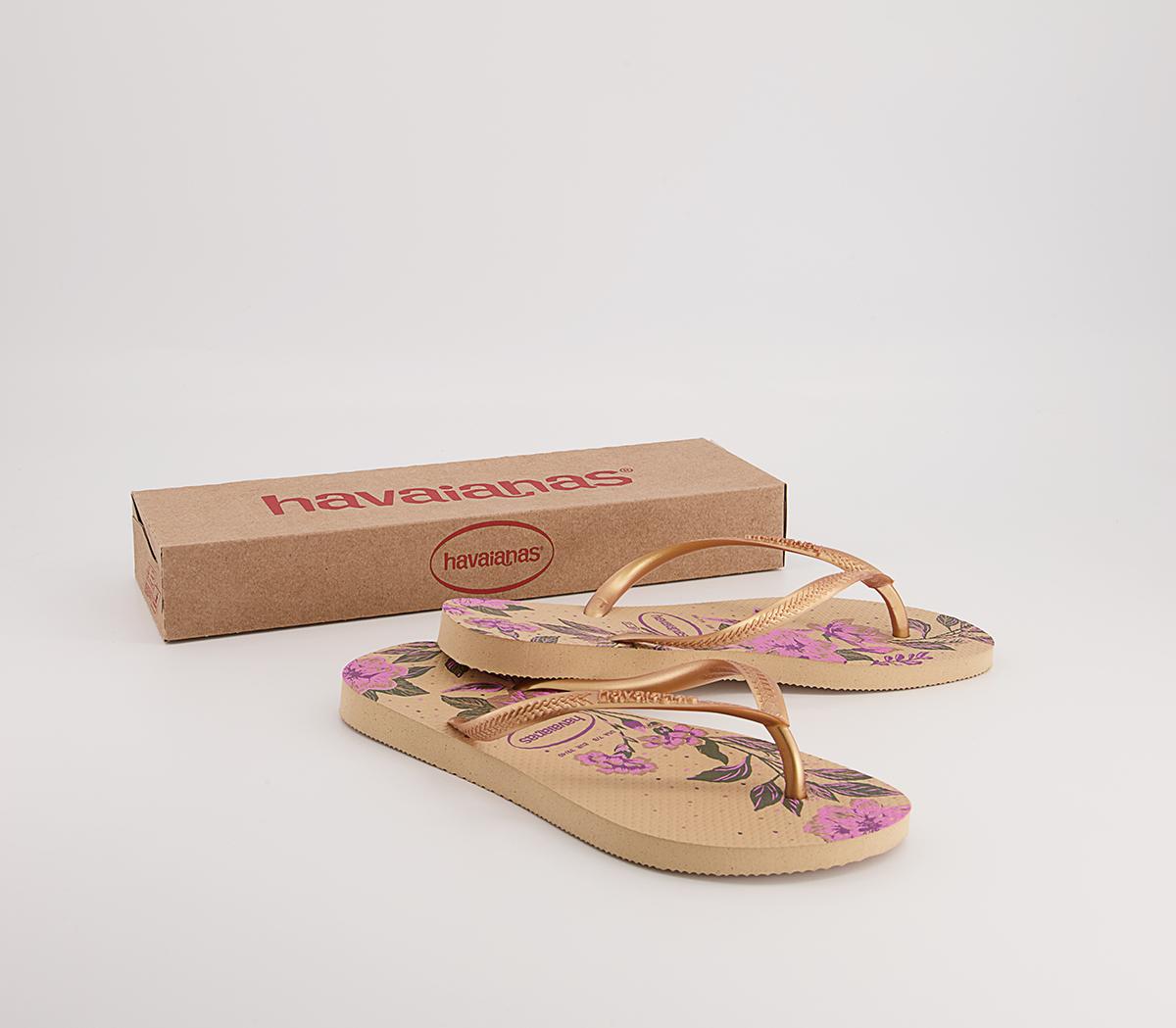 Havaianas Slim Organic Flip Flops Havaianas Slim Organic Flip Flops Golden