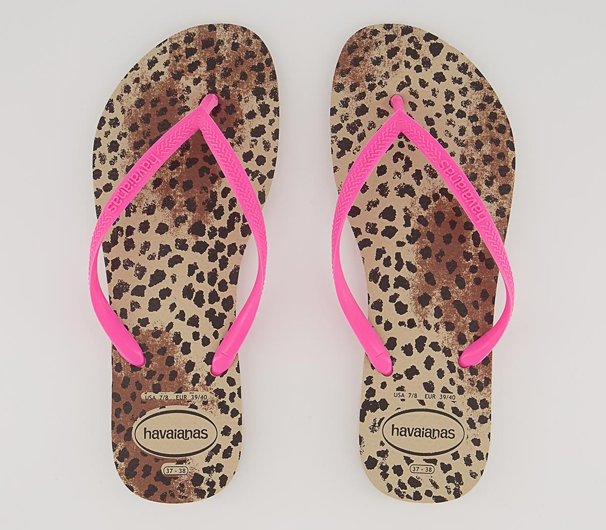 Havaianas Slim Animal Flip Flops Havaianas Slim Animal Flip Flops Pink Leopard