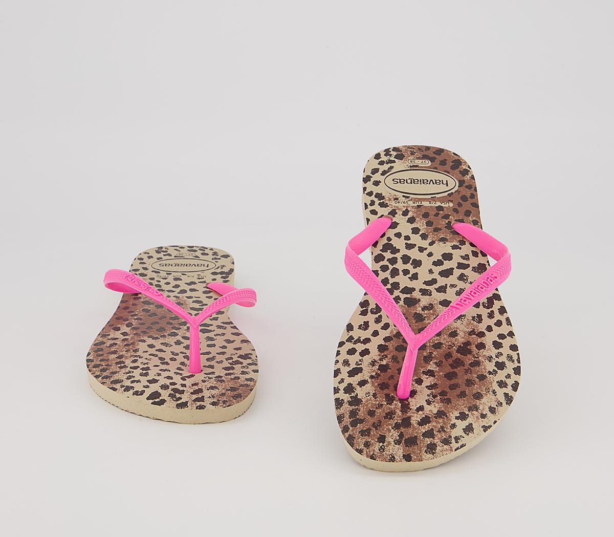 Havaianas Slim Animal Flip Flops Havaianas Slim Animal Flip Flops Pink Leopard