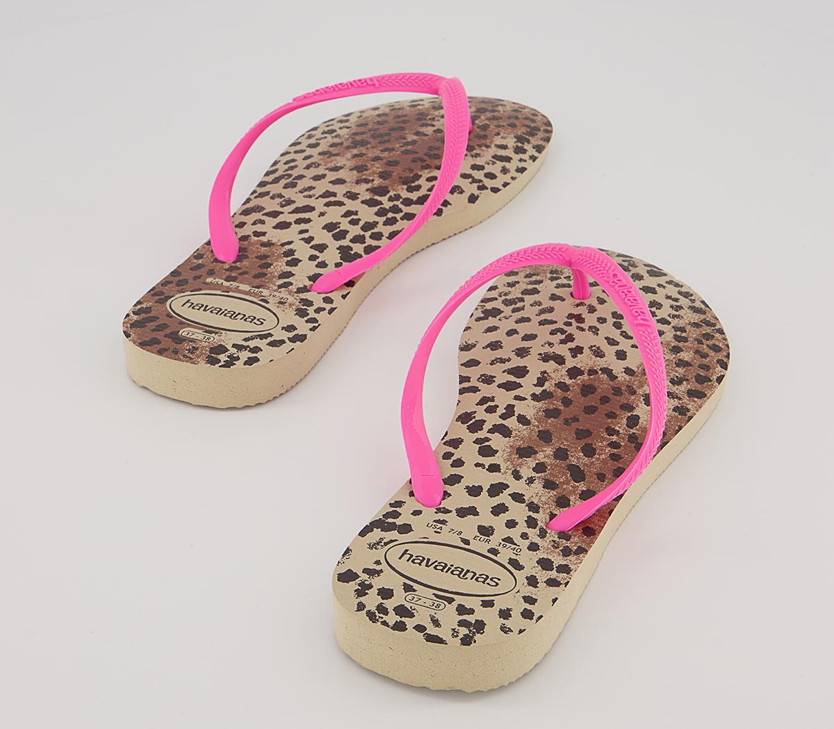 Havaianas Slim Animal Flip Flops Havaianas Slim Animal Flip Flops Pink Leopard