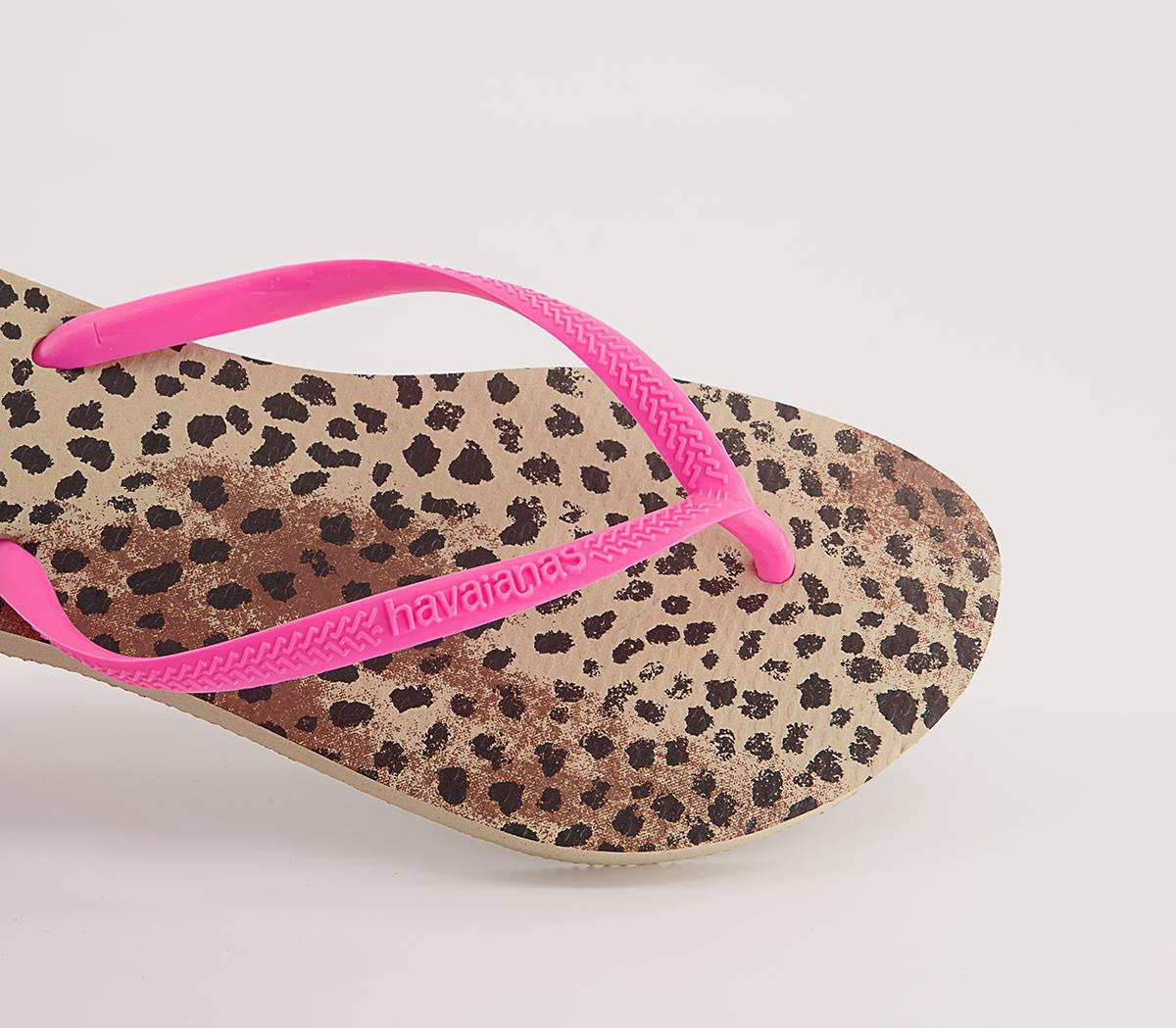 Havaianas Slim Animal Flip Flops Havaianas Slim Animal Flip Flops Pink Leopard