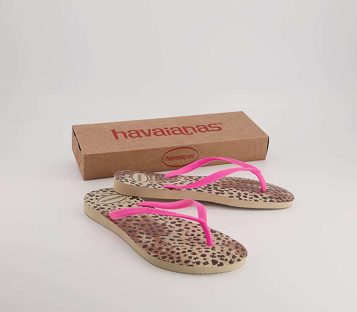 Havaianas Slim Animal Flip Flops Havaianas Slim Animal Flip Flops Pink Leopard