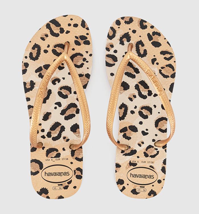 Havaianas Slim Animals Flip Flops Beige Beige