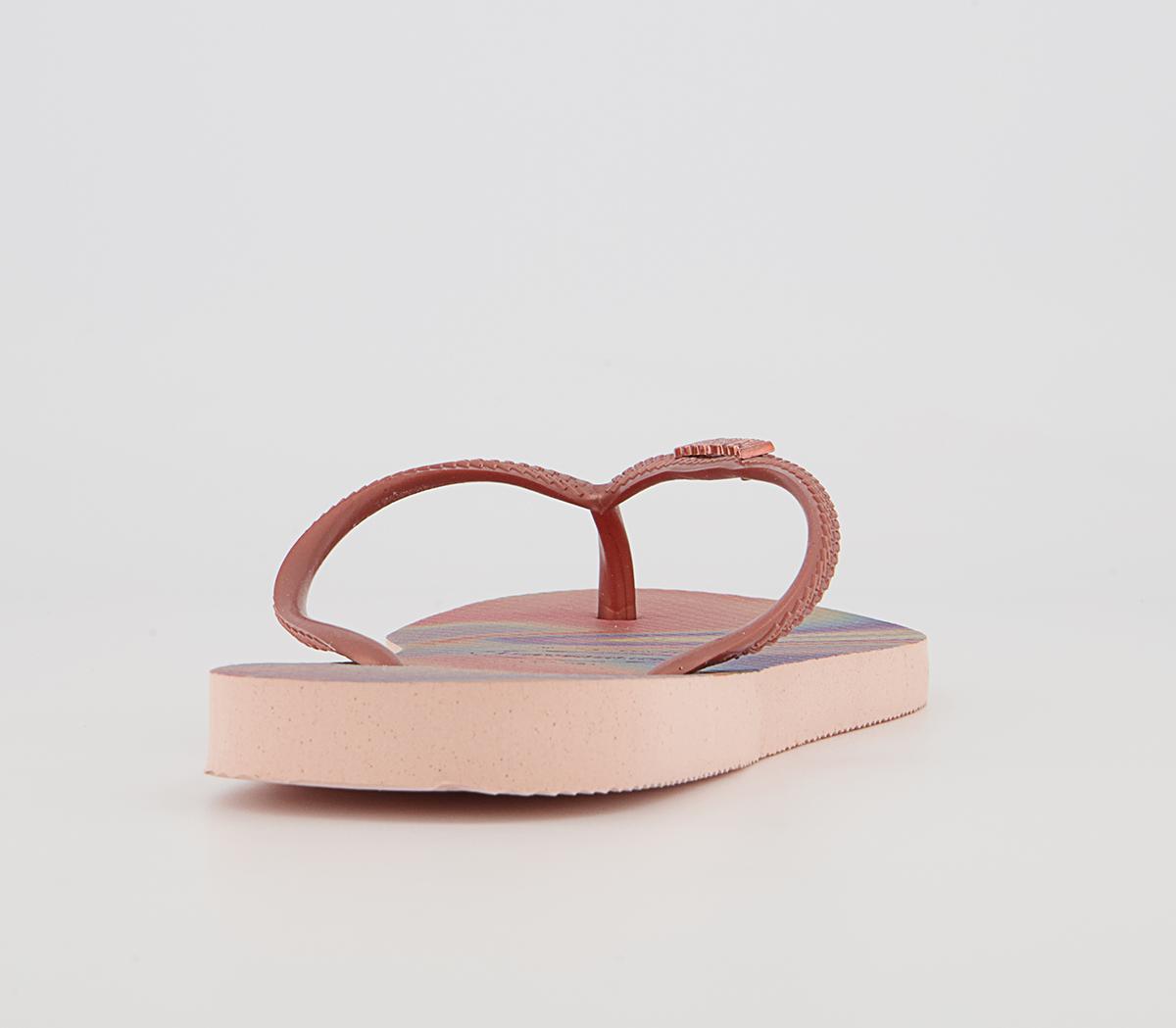 Havaianas Slim Iridescent Flip Flops Havaianas Slim Iridescent Flip Flops Ballet Rose