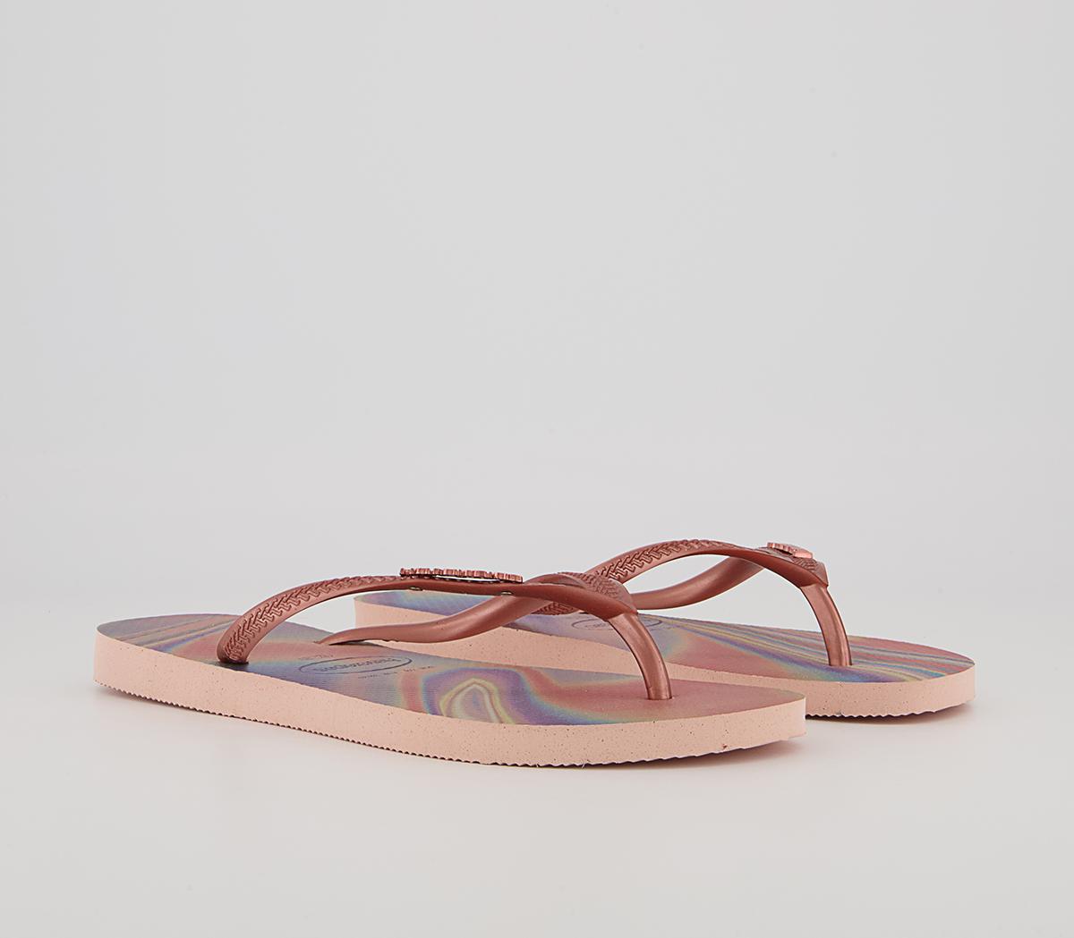 Havaianas Slim Iridescent Flip Flops Havaianas Slim Iridescent Flip Flops Ballet Rose