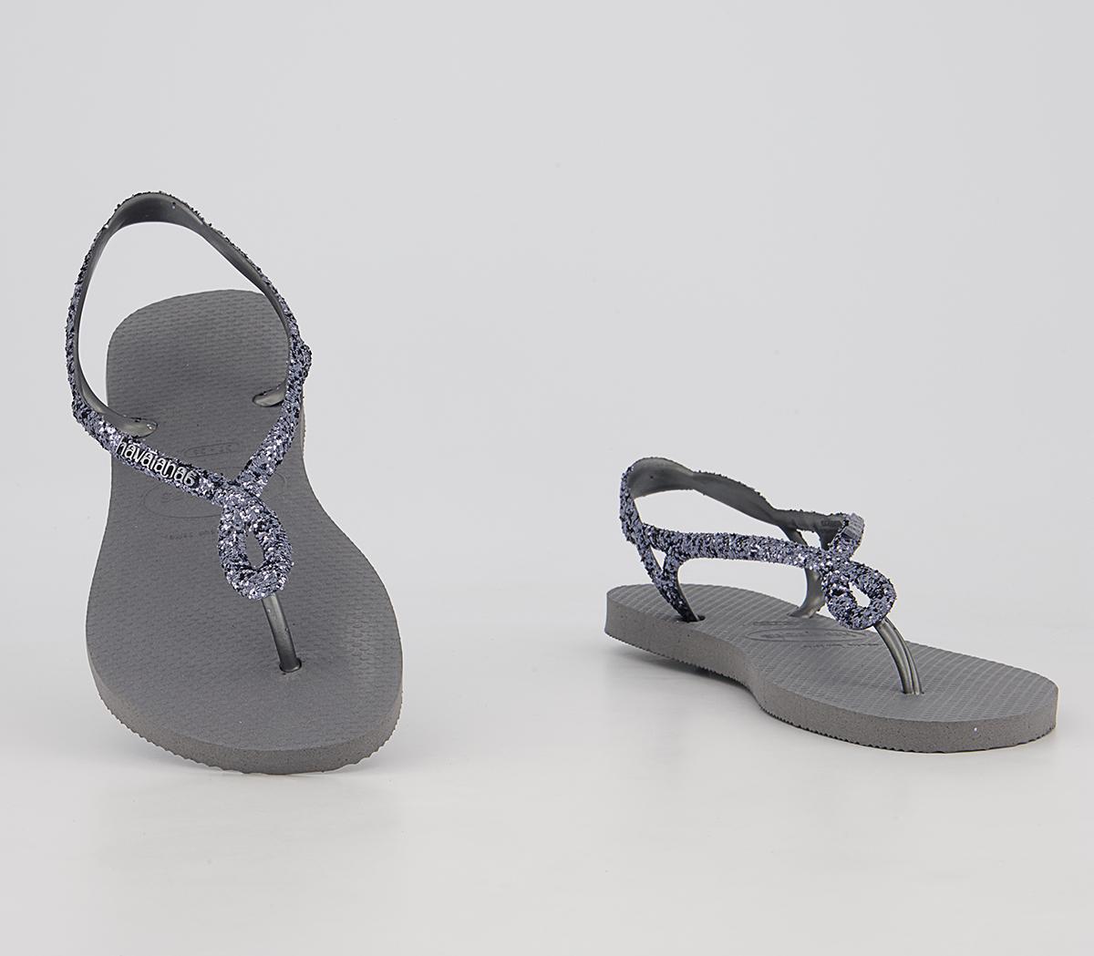 Havaianas Luna Premium II Flip Flops Havaianas Luna Premium II Flip Flops Steel Grey