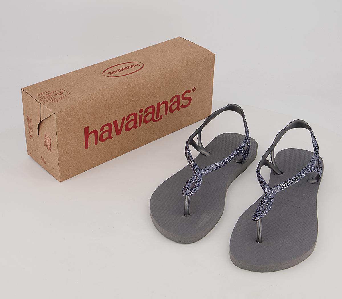 Havaianas Luna Premium II Flip Flops Havaianas Luna Premium II Flip Flops Steel Grey