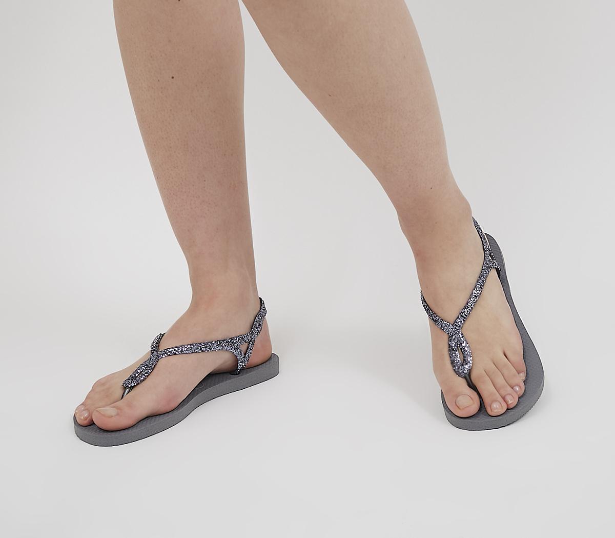 Havaianas Womens Luna Flip Flop Sandals Steel Grey 
